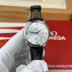 Omega De Ville Prestige Power Reserve Replica 11 Watch Black Leather Strap 39 (2)