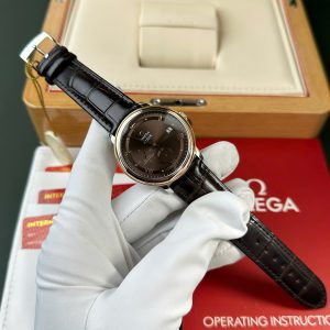 Omega De Ville Prestige Power Reserve Rose Gold Replica 11 Watch Chocolate Dial 39 (2)