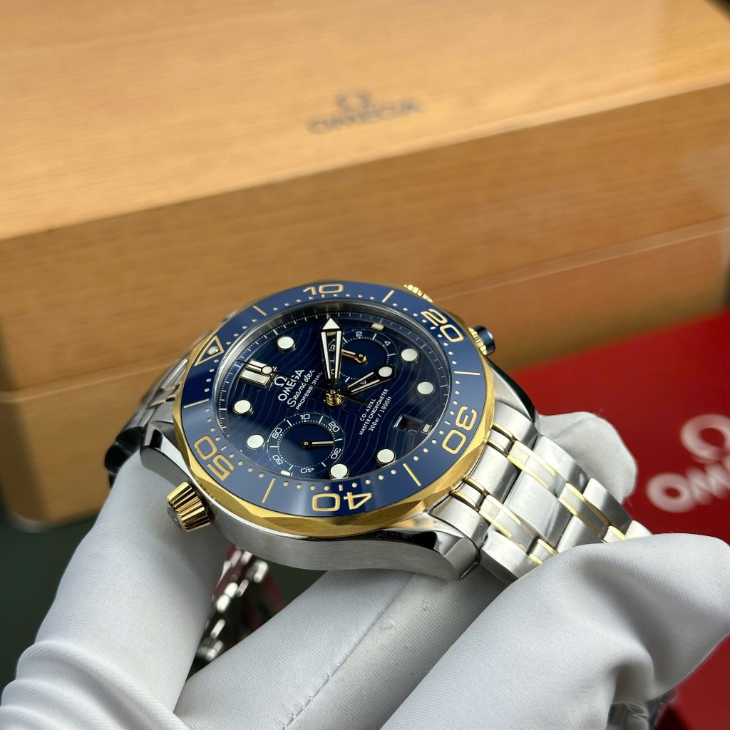 Omega Seamaster Diver 300M Chronograph Replica 11 Watch Blue Dial N1 Factory 44mm (2)