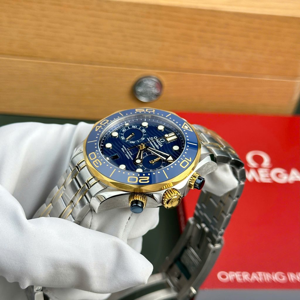 Omega Seamaster Diver 300M Chronograph Replica 11 Watch Blue Dial N1 Factory 44mm (2)