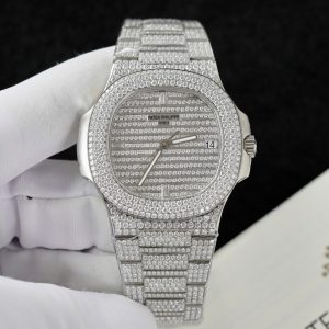 Patek Philippe 5719 Replica Watch Custom Moissanite Diamonds Hong Kong 40mm (2)