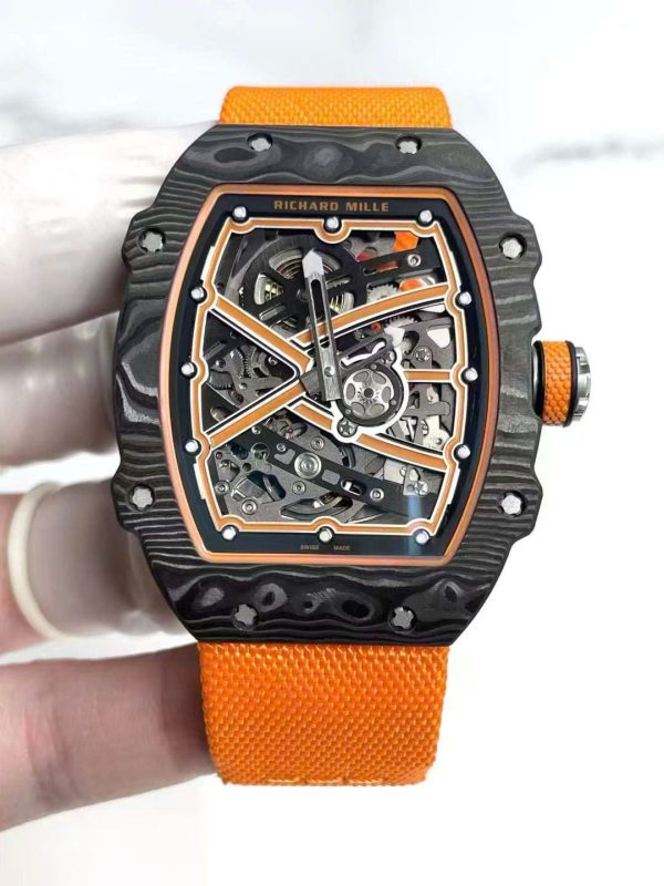 Richard Mille RM67-02 Carbon Best Replica Watch Weight 37 Grams Ultralight Orange 38.7×47 (2)