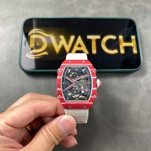 Richard Mille RM67-02 Red Carbon Customs Like Auth VVIP 38.7X47 (12)