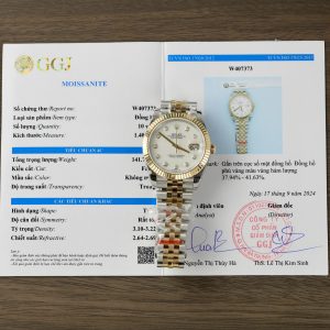 Rolex DateJust Best Replica Watch Mother Of Pearl Dial Custom Gold Wrapped 41mm (2)