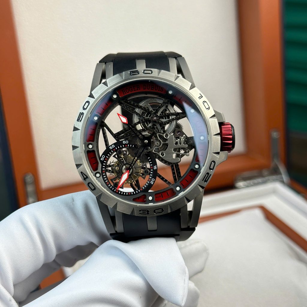 Roger Dubuis Excalibur Spider Titanium RDDBEX0545 Replica Watch Red BBR Factory 45mm (2)