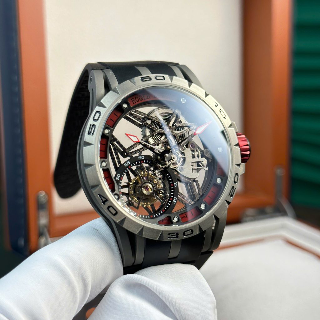 Roger Dubuis Excalibur Spider Titanium RDDBEX0545 Replica Watch Red BBR Factory 45mm (2)