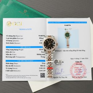 Rolex DateJust Replica 11 Watch Black Dial Custom Moissanite Diamonds 31mm (2)