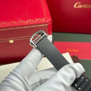 Cartier Santos Black Best Replica Watch Rubber Strap BV Factory 39 (2)