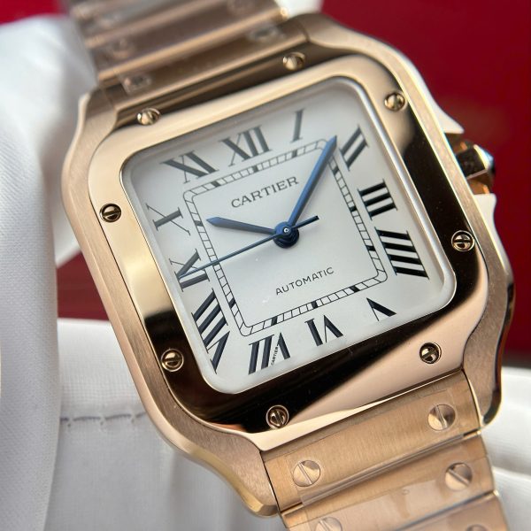 Cartier Santos Replica 11 Watch Womens Dial White BV Factory 35 (2)