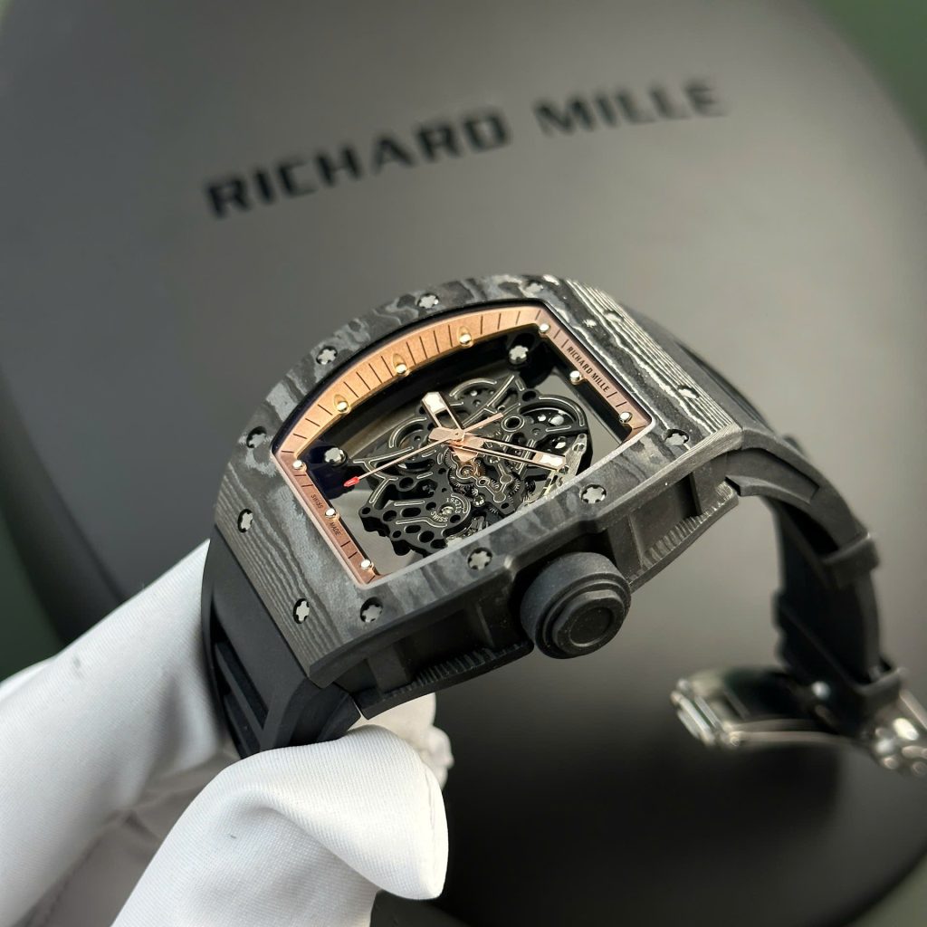 Richard Mille Best Replica Watch RM055 Bubba Watson Carbon Rubber Strap APS Factory 42.7×49 (1)