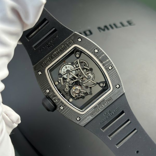 Richard Mille Best Replica Watch RM055 Bubba Watson Carbon Rubber Strap APS Factory 42.7×49 (1)