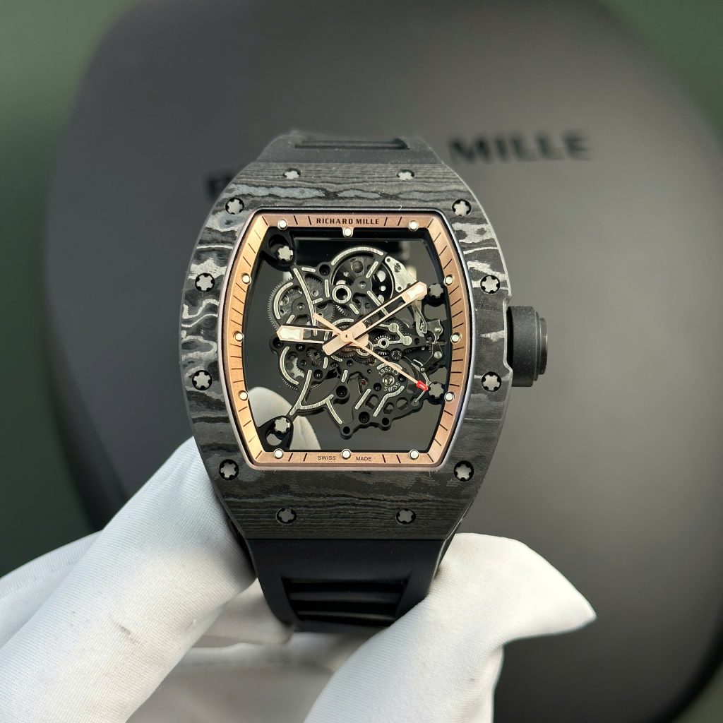 Richard Mille Best Replica Watch RM055 Bubba Watson Carbon Rubber Strap APS Factory 42.7×49 (1)