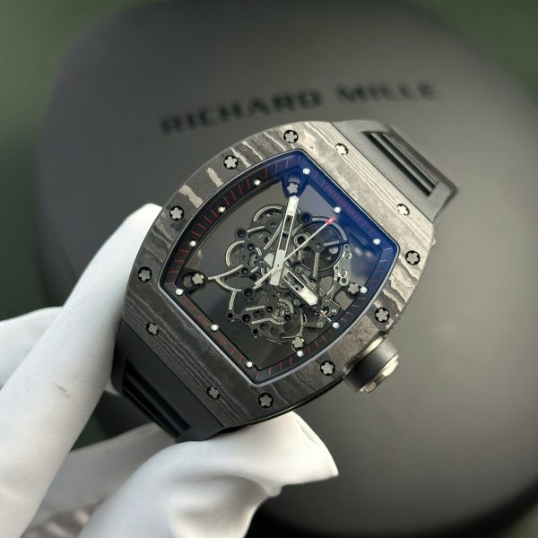 Richard Mille RM055 Bubba Watson Carbon Best Replica Watch Rubber Strap APS Factory 42.7x49 (2)