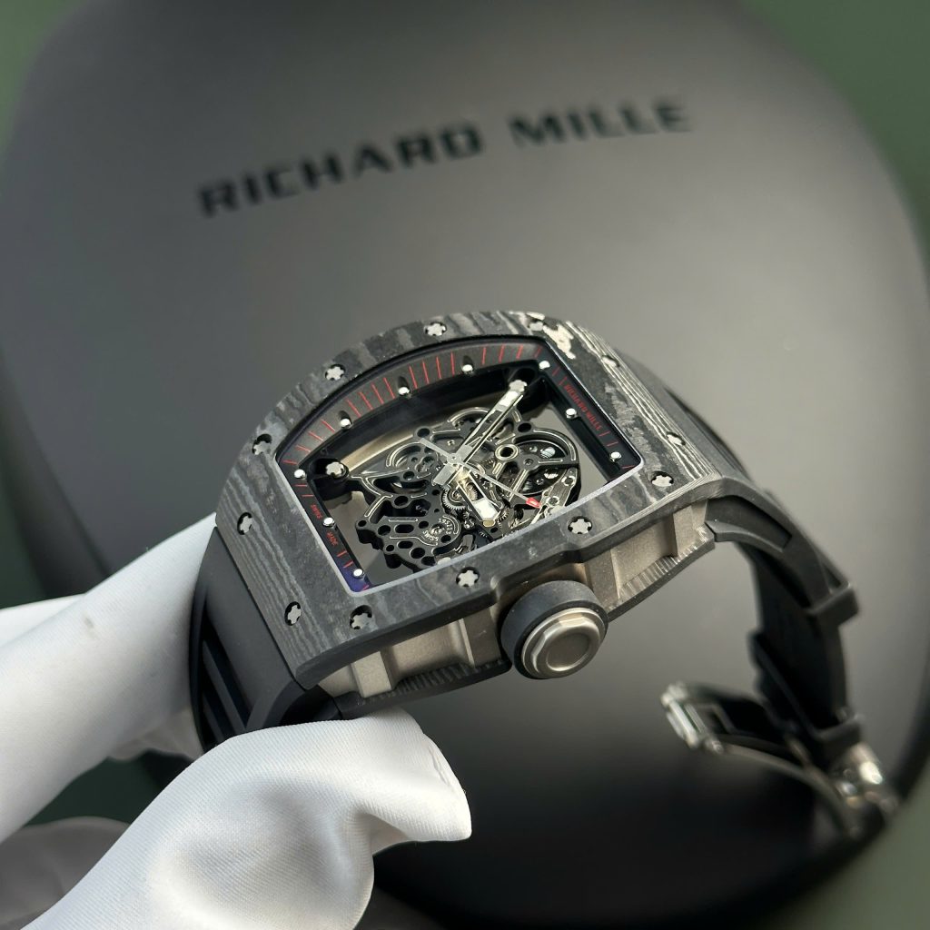 Richard Mille RM055 Bubba Watson Carbon Best Replica Watch Rubber Strap APS Factory 42.7x49 (2)