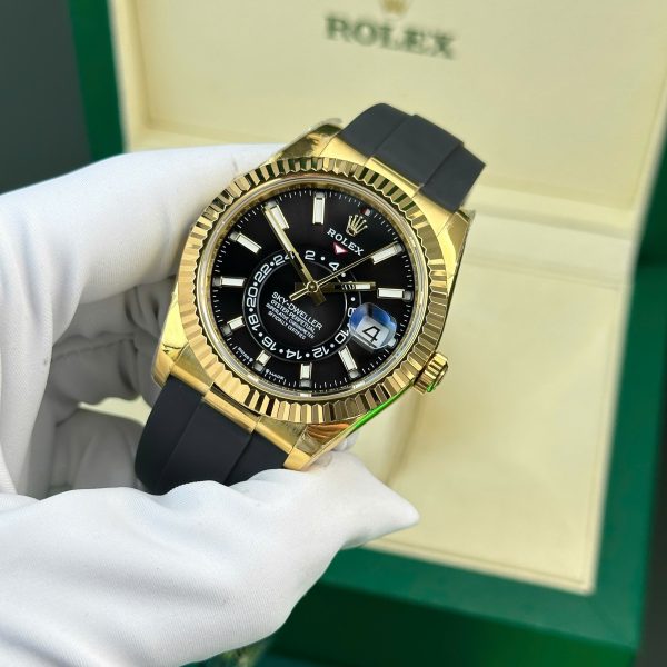 Rolex Sky-Dweller 326238 Replica Watch Black Dial Weight 190 Gram ZF Factory 42mm (2)