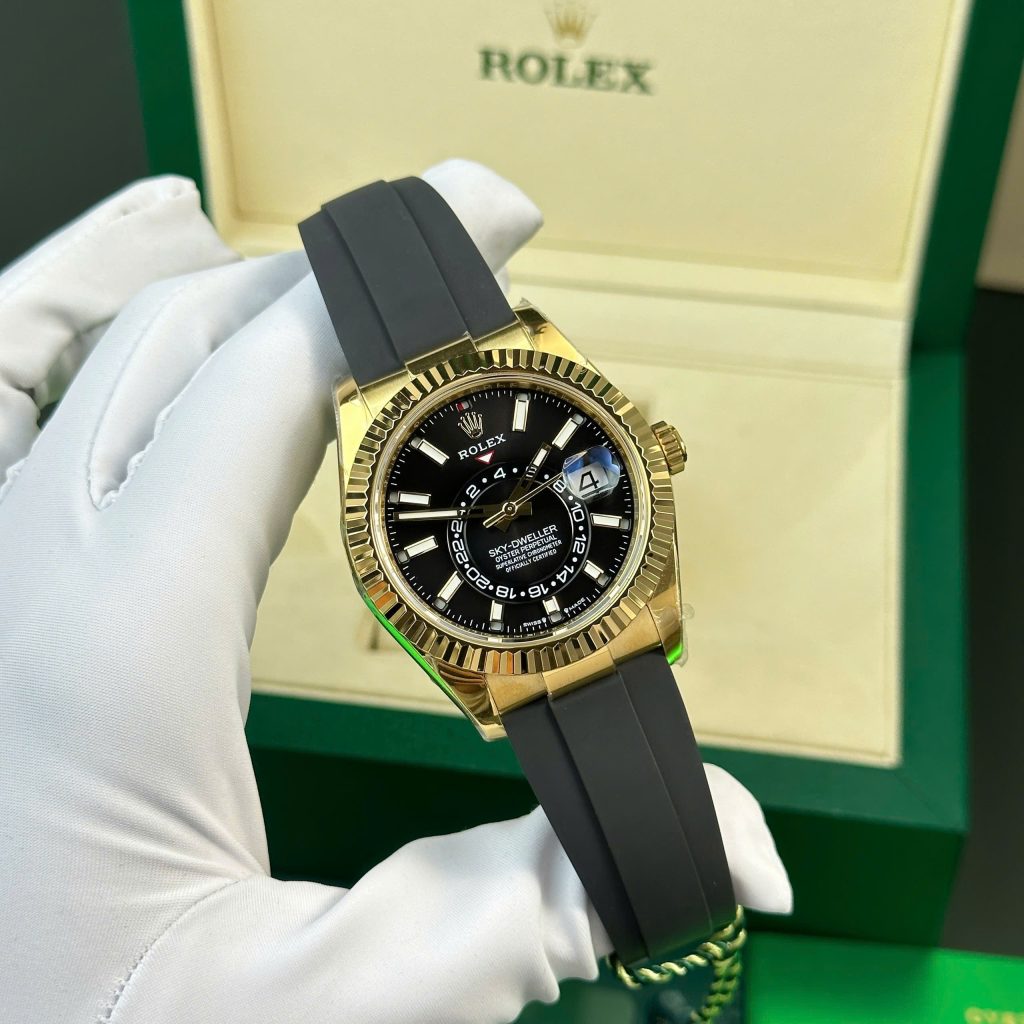 Rolex Sky-Dweller 326238 Replica Watch Black Dial Weight 190 Gram ZF Factory 42mm (2)