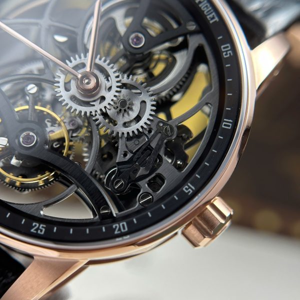 Audemars Piguet 26600 Tourbillon Openworked Replica 11 Watch Black Leather Strap 41mm (2)