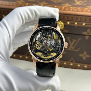 Audemars Piguet 26600 Tourbillon Openworked Replica 11 Watch Black Leather Strap 41mm (2)