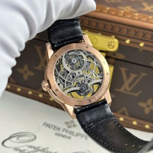 Audemars Piguet 26600 Tourbillon Openworked Replica 11 Watch Black Leather Strap 41mm (2)