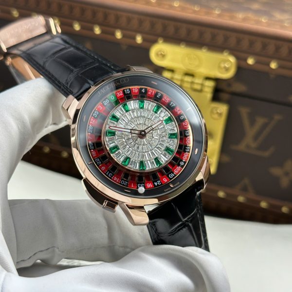 Jacob & Co Casino Roulette Best Replica Watch Leather Strap 44mm (2)