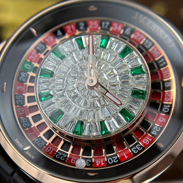 Jacob & Co Casino Roulette Best Replica Watch Leather Strap 44mm (2)