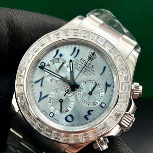 Rolex Cosmograph Daytona Best Replica Watch Custom 18K Solid White Gold + Natural Diamonds 40mm (11)